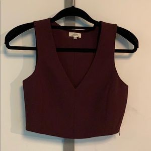 Maroon cropped top